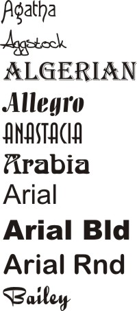 text fonts