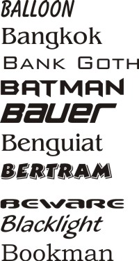text fonts
