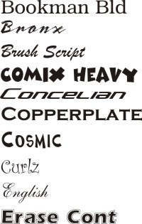 text fonts
