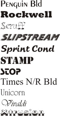 text fonts